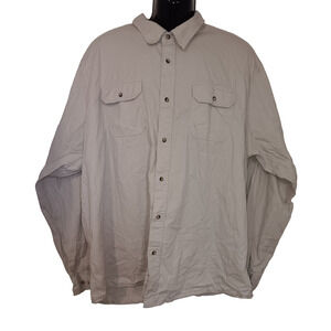Wrangler Men’s White/Beige Long Sleeve Shirt Size 3XLT M001
